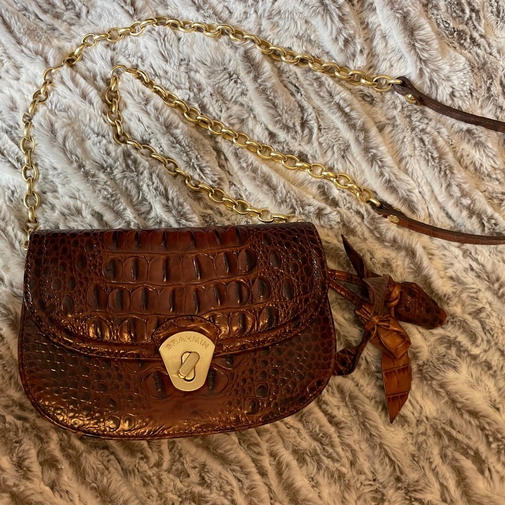 Beautiful little brown Brahmin purse